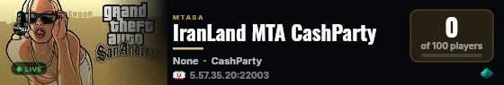 IranLand MTA CashParty live status badge
