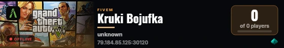Kruki Bojufka live status badge