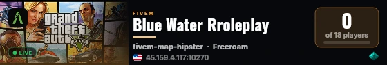 Blue Water Rroleplay live status badge