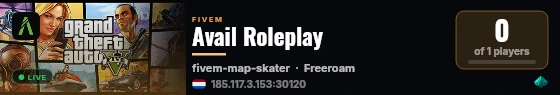 Avail Roleplay live status badge