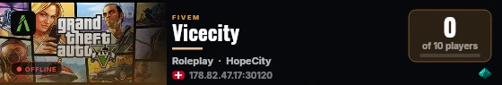 Vicecity live status badge