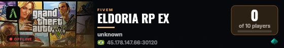 ELDORIA RP EX live status badge