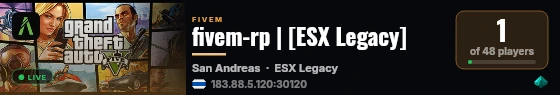 fivem-rp | [ESX Legacy] live status badge