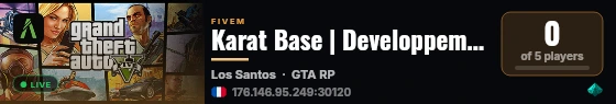 Karat Base | Developpement live status badge