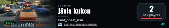 Jävla kuken live status badge