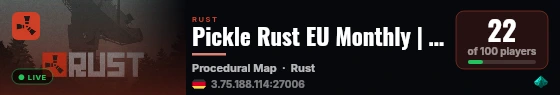 Pickle Rust EU Monthly | 23.08 live status badge