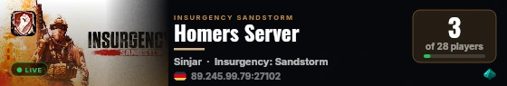Homers Server live status badge