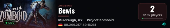 Bewis live status badge