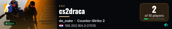 cs2draca live status badge