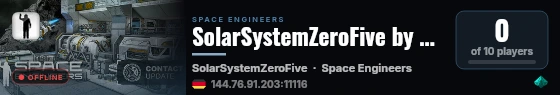 SolarSystemZeroFive by SurvivalServers.com live status badge