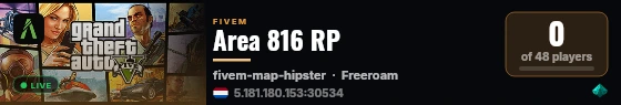 Area 816 RP live status badge