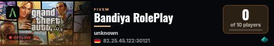 Bandiya RolePlay live status badge