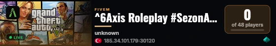 ^6Axis Roleplay #SezonArası live status badge