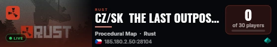 CZ/SK  THE LAST OUTPOST  PvE/PvP live status badge