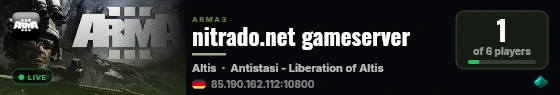 nitrado.net gameserver live status badge