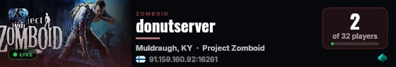 donutserver live status badge