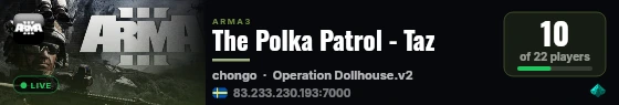 The Polka Patrol - Taz live status badge