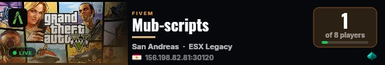 Mub-scripts live status badge