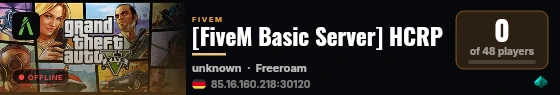 [FiveM Basic Server] HCRP live status badge