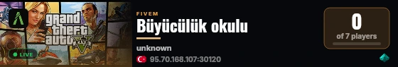 Büyücülük okulu live status badge