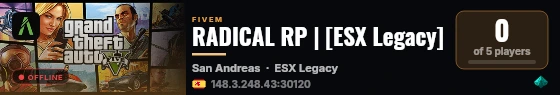 RADICAL RP | [ESX Legacy] live status badge