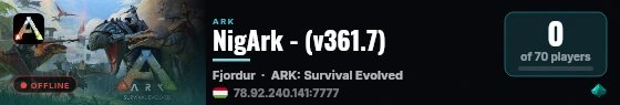 NigArk - (v361.7) live status badge