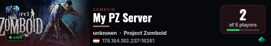 My PZ Server live status badge