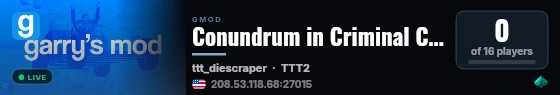 Conundrum in Criminal County live status badge