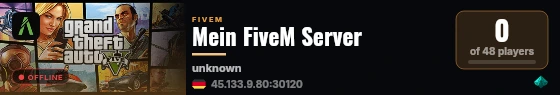 Mein FiveM Server live status badge