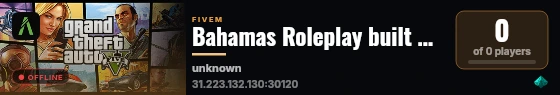 Bahamas Roleplay built with Qbox Project by The Community! live status badge