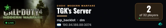 TGK's Server live status badge
