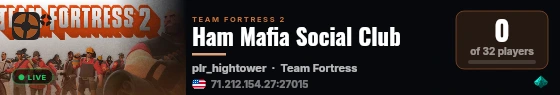 Ham Mafia Social Club live status badge