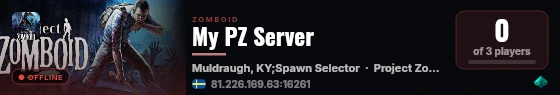 My PZ Server live status badge