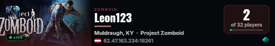 Leon123 live status badge