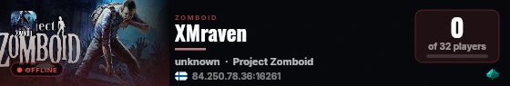 XMraven live status badge