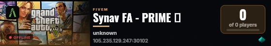 Synav FA - PRIME 🔥 live status badge