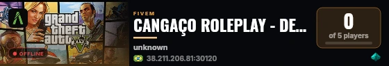 CANGAÇO ROLEPLAY - DEVELOPER live status badge