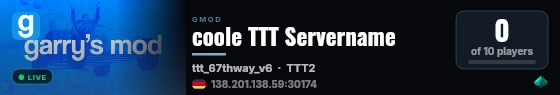 coole TTT Servername live status badge