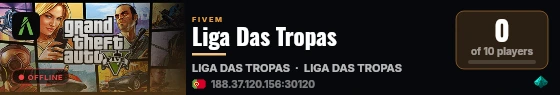 Liga Das Tropas live status badge