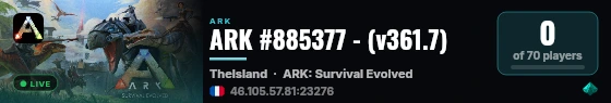 ARK #885377 - (v361.7) live status badge