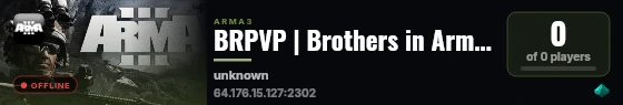 BRPVP | Brothers in Arma | PVP+ | Altis live status badge