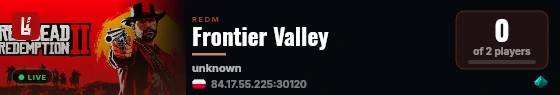 Frontier Valley live status badge