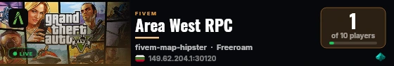 Area West RPC live status badge