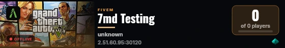 7md Testing live status badge