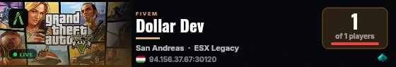 Dollar Dev live status badge