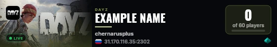 EXAMPLE NAME live status badge
