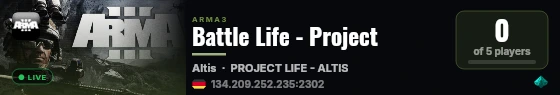 Battle Life - Project live status badge