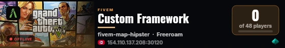 Custom Framework live status badge
