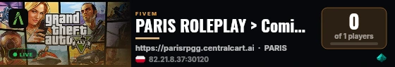 PARIS ROLEPLAY > Coming Soon 2026 live status badge