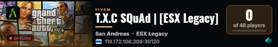 T.X.C SQuAd | [ESX Legacy] live status badge